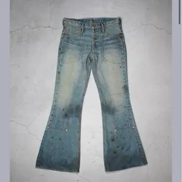 SUGARHILL OILED FADE BELL BOTTOM DENIM