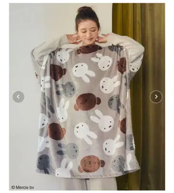 미피 올 패턴 착용 담요 룸웨어 파자마