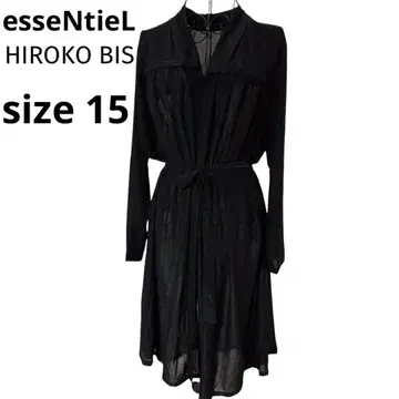 esseNtieL HIROKO BIS 롱 가디건 시스루 15 블랙
