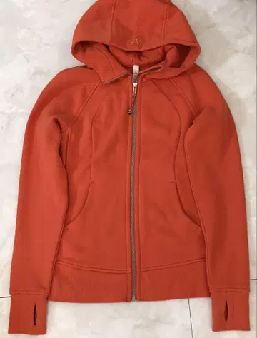 lululemon 룰루레몬 풀 지퍼 후디 오렌지 사이즈 4