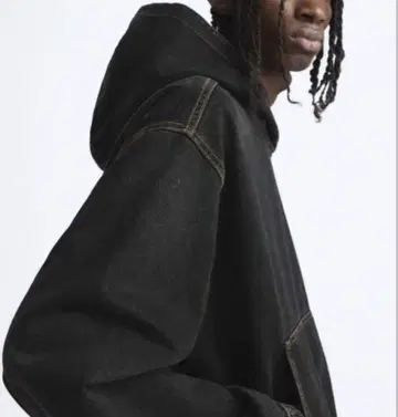ZARA 블랙 데님 후디