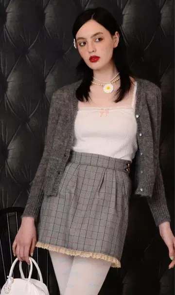 Katie TEA SOCIETY 글렌체크 파니에 스커트 S 사이즈