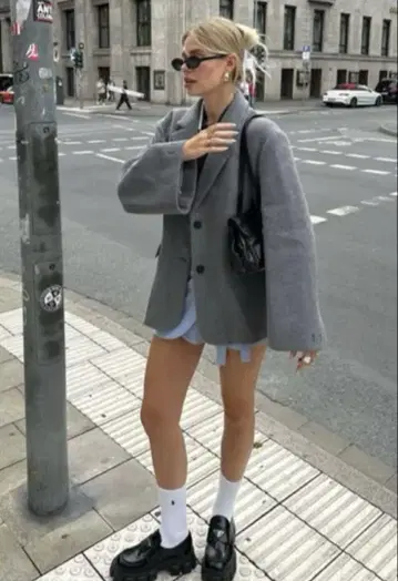 오버 사이즈 자켓 UNIQLO 라이트 그레이