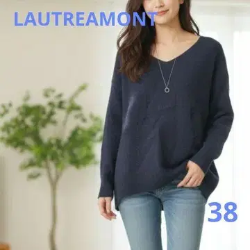 LAUTREAMONT 네이비 V넥 니트 익명 배송