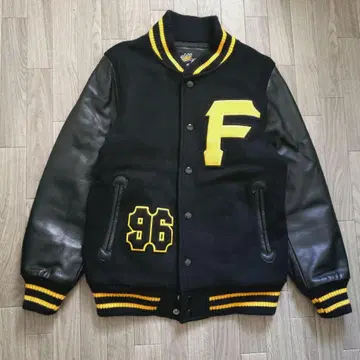 레어 FAT FAM'96 가죽 바시티 자켓 와펜 자수 구하기 어려움