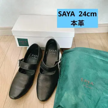 [ SAYA ] 사야 멜리제인 플랫 천연 가죽