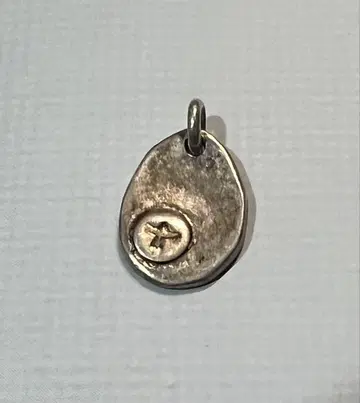 이글 각인 실버 계란형 펜던트 925 각인