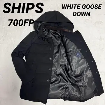 정가 8만 미사용 SHIPS 고급 구스 다운 자켓 블랙 울