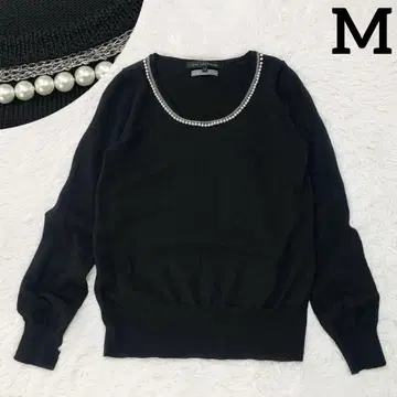 그린 라벨 릴랙싱 펄 비쥬 울 니트 스웨터 블랙 M