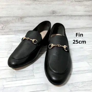 Fin 핀 천연 가죽 비트 로퍼 저반발 블랙 25cm