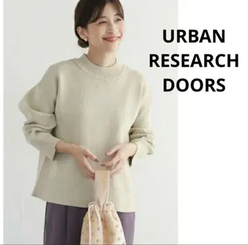 URBAN RESEARCH DOORS 폴리에스테르 하이넥 KNIT