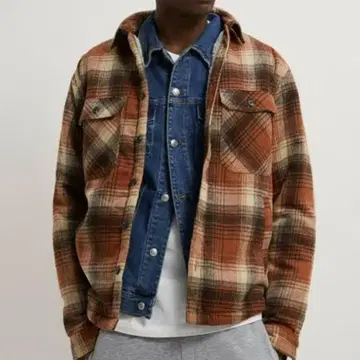ZARA 체크 보아 셔츠 자켓 M