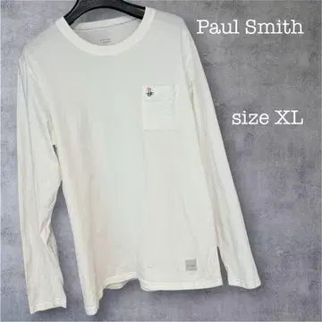 Paul Smith 폴스 토끼 자수 긴팔 티셔츠 사이즈 XL 화이트