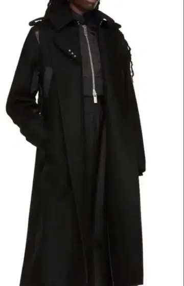 sacai 도킹 롱 코트 여성용 그레이