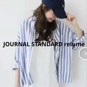 새상품급 저널 스탠다드 리룸 프렌치 린넨 와이드 스트라이프 셔츠