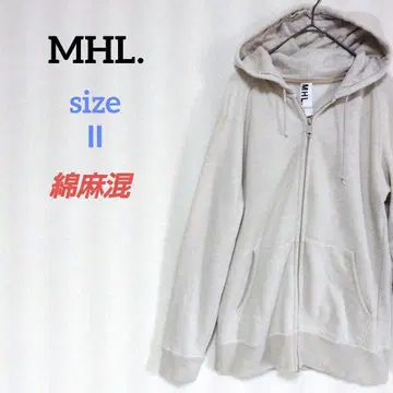 마가렛호웰 MHL 집업 후드티 코튼 린넨 울