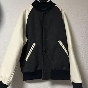 HW 36 바시티 자켓 그레이/화이트