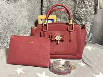 Samantha Vega 버건디 핸드백