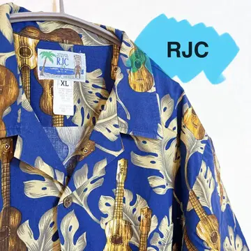 RJC 알로하 셔츠 XL 기타 패턴 싱글 스티치