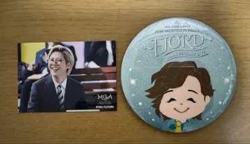 FJORD 가챠 캔뱃지 (후지사와 료카) & 포토 카드 세트