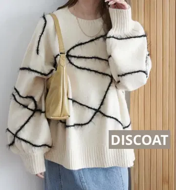 [ 새상품 ] DISCOAT 디스코트 멜란지얀 선 패턴 풀오버
