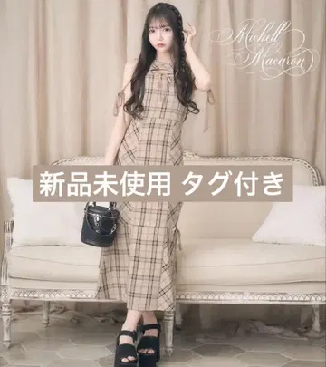 michell macaron 바이어스 체크 머메이드 원피스 택 포함