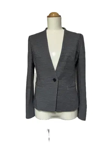 J681 언타이틀 노카라 자켓 스트레치 그레이 1 여성용 가을/겨울/봄