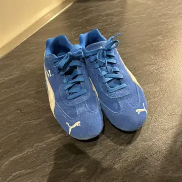 PUMA 스웨이드 로우컷 스니커즈 파랑