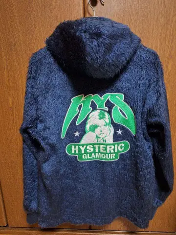 HYSTERIC GLAMOUR 보아 플리스 자켓 네이비