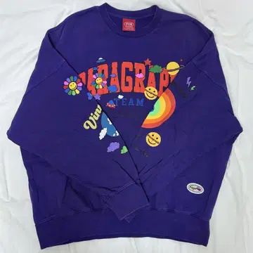 PARAGRAPH 스마일 해피 맨투맨 ( PURPLE )