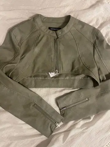 NOT4NERD 크롭 자켓 F 라이트 카키