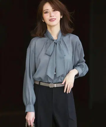 23구 시어 비에라 보타이 블라우스