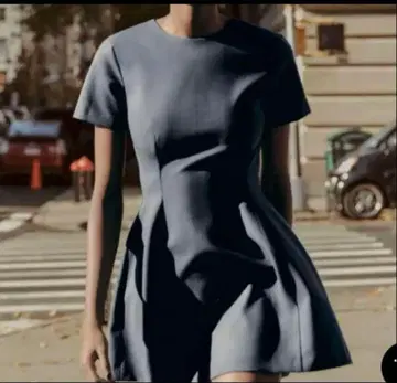 미사용 ZARA 체크 원피스