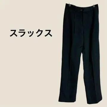 블랙 슬랙스 전면 포켓 부착