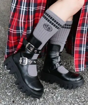 캔디스트리퍼 CND PLATFORM 부츠 블랙 23cm