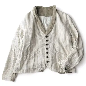 nest robe 린넨 혼방 스트라이프 자켓 FREE 아이보리