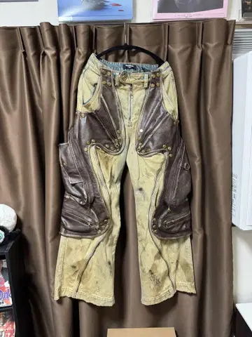 익일 배송 PERSONSOUL 유니크 디자인 데님 팬츠