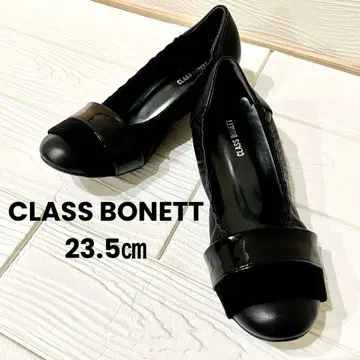 고품질 CLASS BONETT 클래스보네트 일본제 펌프스 블랙 가죽