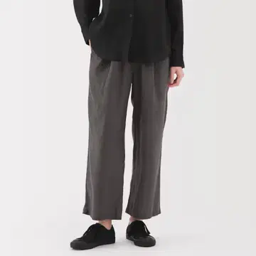 무인양품 린넨 워싱 이지 와이드 팬츠