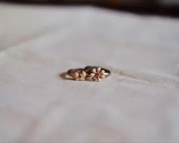 올드 ANNA SUI 나비와 꽃 이중 반지