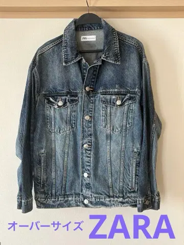ZARA 데님 자켓 데미지 디자인 데님 블루 M~L
