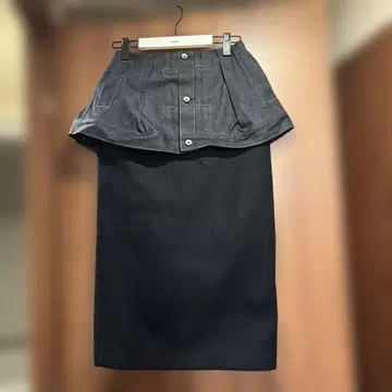sacai 24AW 데님 플럼 스커트 사이즈 2