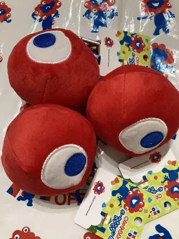 코먀쿠 봉제 인형 볼체인&카라비너 3종 세트