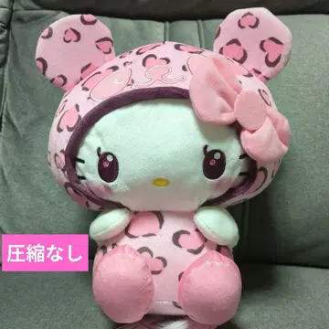 팬더 헬로키티 레이디 레오파드 무늬 BIG 봉제 인형