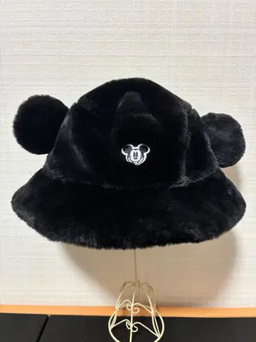미키마우스 귀 달린 버킷햇 블랙