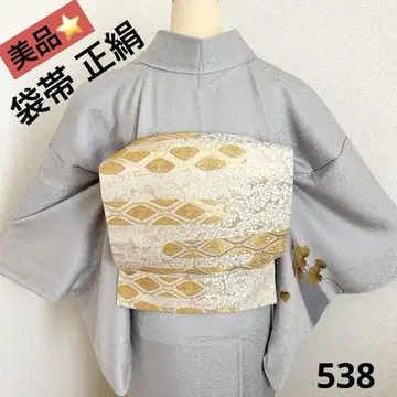 후쿠로 오비 순수 실크 새상품급 포멀 538