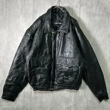 grunge patchwork genuine leather jacket