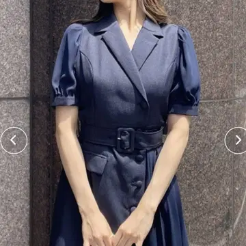 NOMAE 노마에 플리츠 이소재 시어 테일러드 원피스