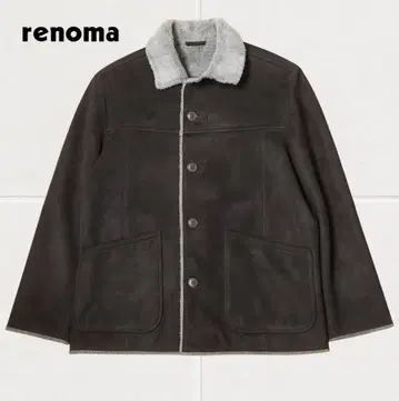 J1507@ renoma 퍼 옷깃 페이크 스웨이드 자켓 블랙