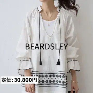 새상품 2024 BEARDSLEY 크로스 스티치 자수 블라우스 튜닉